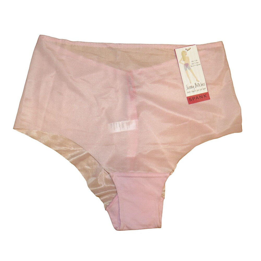 Spanx Skinny Britches Nylon Blend Cheeky Hipster Panties Pink Plus Size 1X